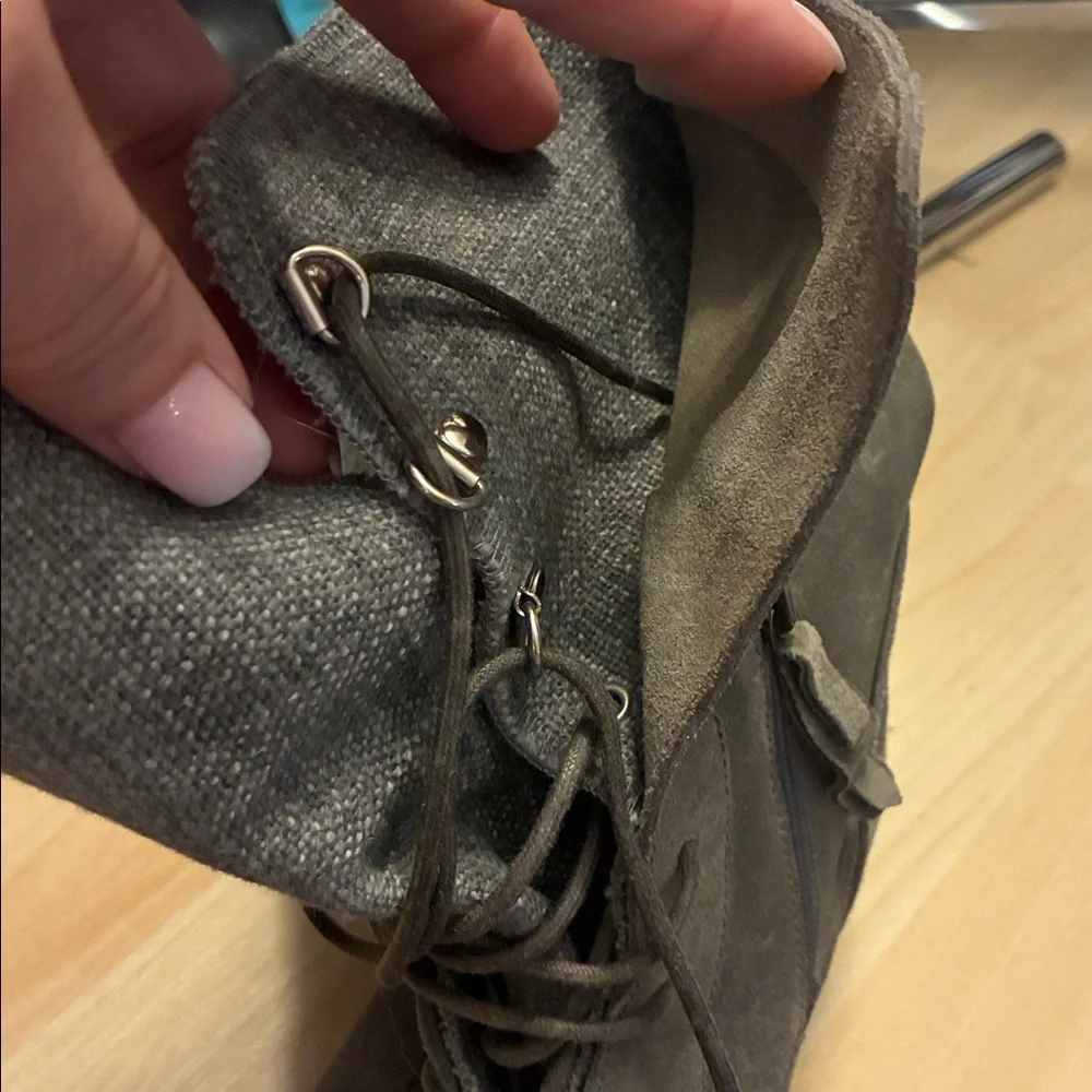 ✨ Brunello Cucinelli Italian Suede Fold-Over Combat Boots | Size 40 ✨